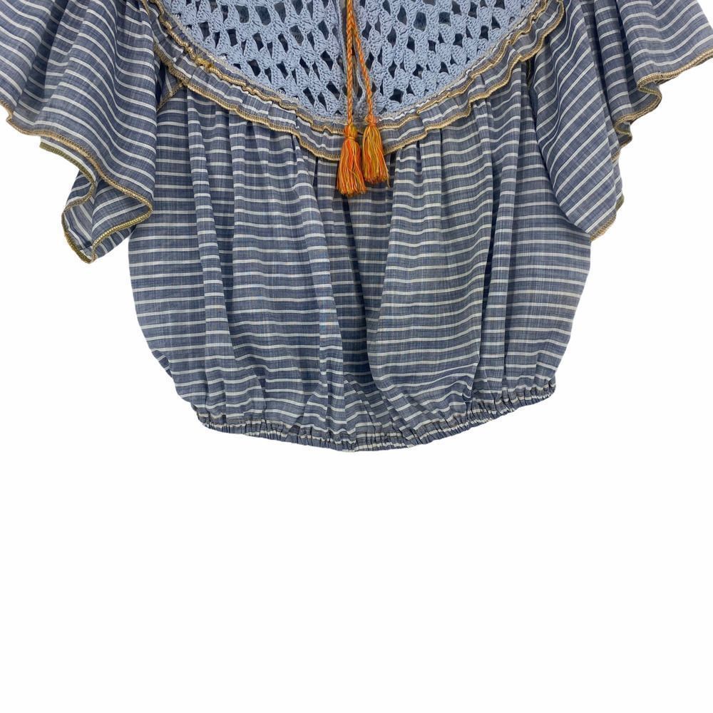 OPEN TO OFFERS! Free People Blue Striped Women's Top - Picture 5 of 11